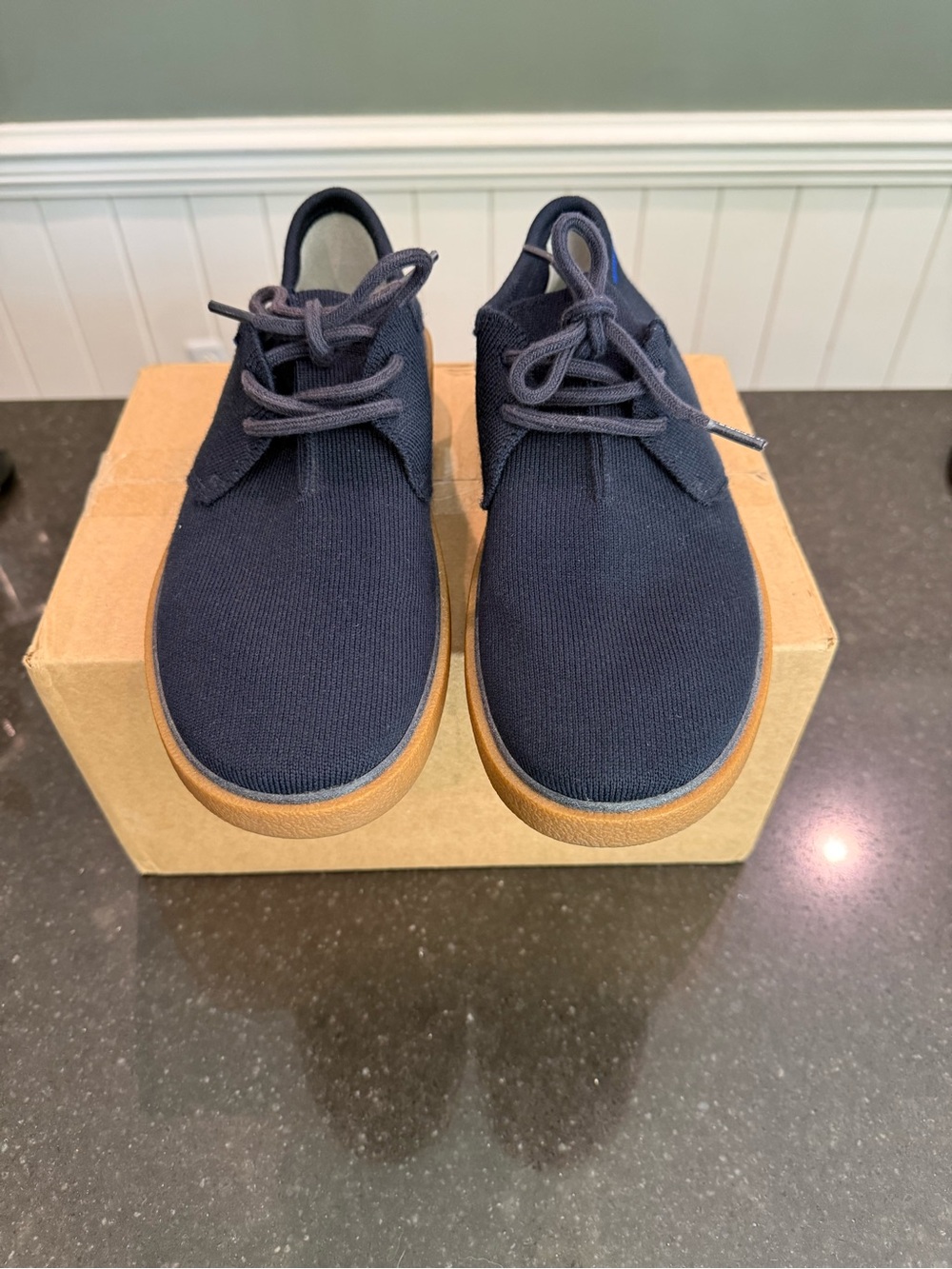Rothy’s The Monty Men's Navy Knit Casual Shoes with Gum Sole